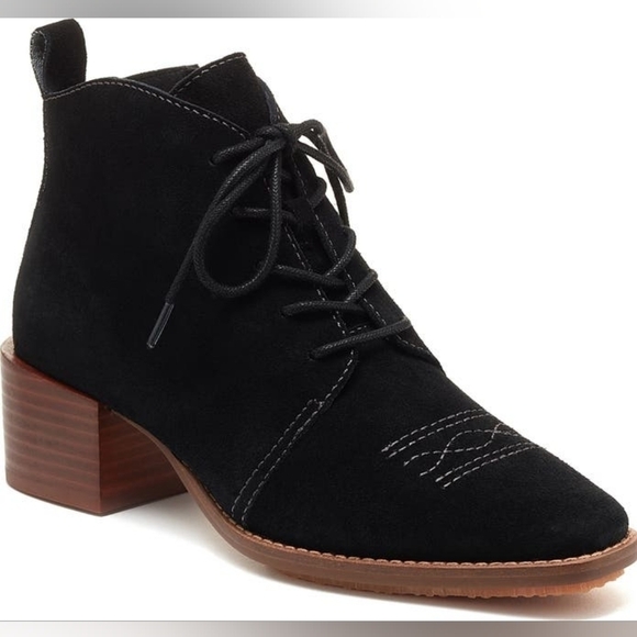 KELSI DAGGER GETAWAY BLACK SUEDE BOOTIES - Picture 1 of 11